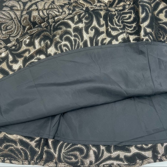 Tatyana Bettie Page Rose Retro Fit And Flare Metallic Gold Dress Size XS Women’s - Picture 8 of 9